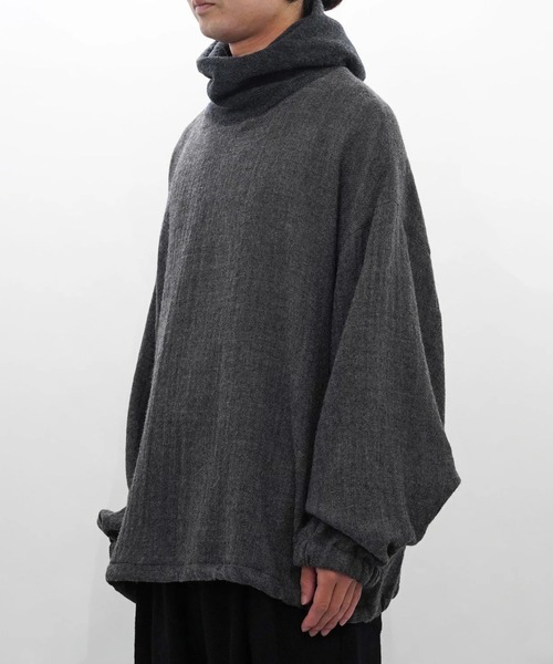 VOAAOV(ヴォアーブ)の「【VOAAOV】BISHU TAMBLER WOOL GAUZE High Neck Hoodie(パーカー・メンズ・ブラウン/グレー/ブラック・2/1)」の21枚目の写真