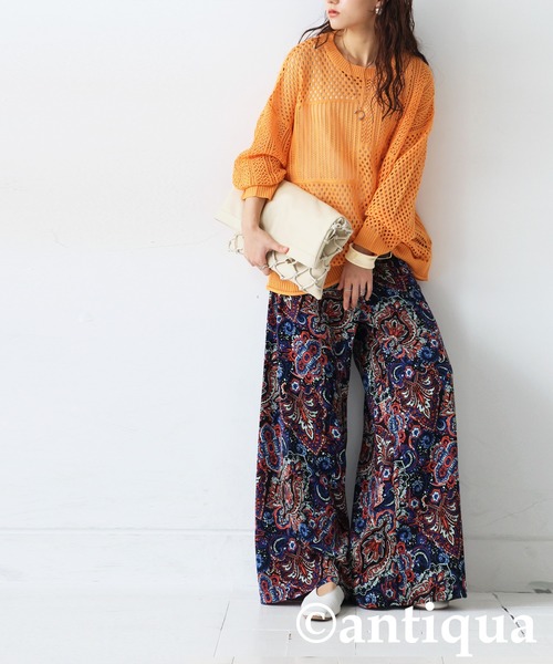 antiqua（アンティカ）の「ペイズリー柄ワイドパンツ（その他パンツ・レディース・ブラック・LARGE/MEDIUM）」の13枚目の写真