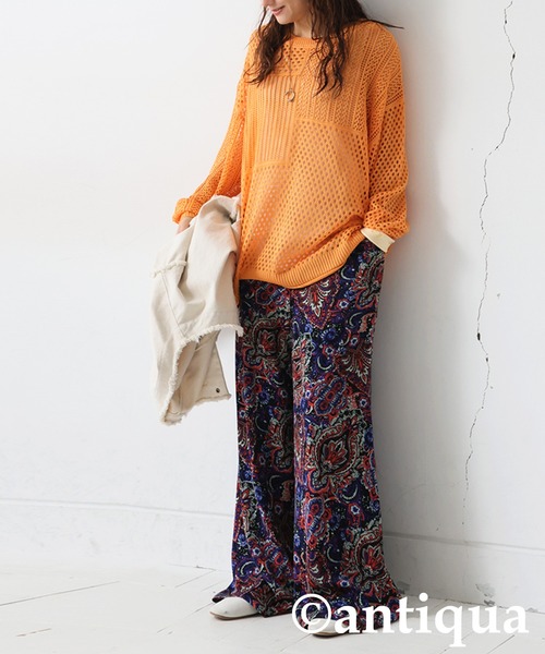 antiqua（アンティカ）の「ペイズリー柄ワイドパンツ（その他パンツ・レディース・ブラック・LARGE/MEDIUM）」の15枚目の写真
