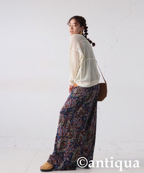 antiqua（アンティカ）の「ペイズリー柄ワイドパンツ（その他パンツ・レディース・ブラック・LARGE/MEDIUM）」の19枚目の写真