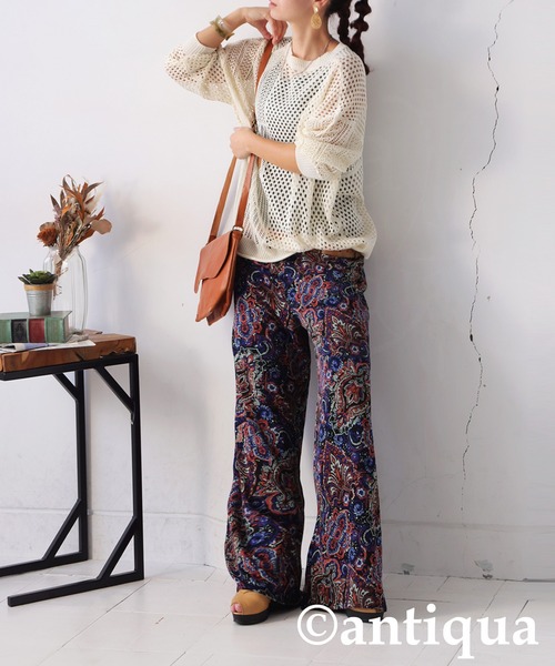 antiqua（アンティカ）の「ペイズリー柄ワイドパンツ（その他パンツ・レディース・ブラック・LARGE/MEDIUM）」の20枚目の写真