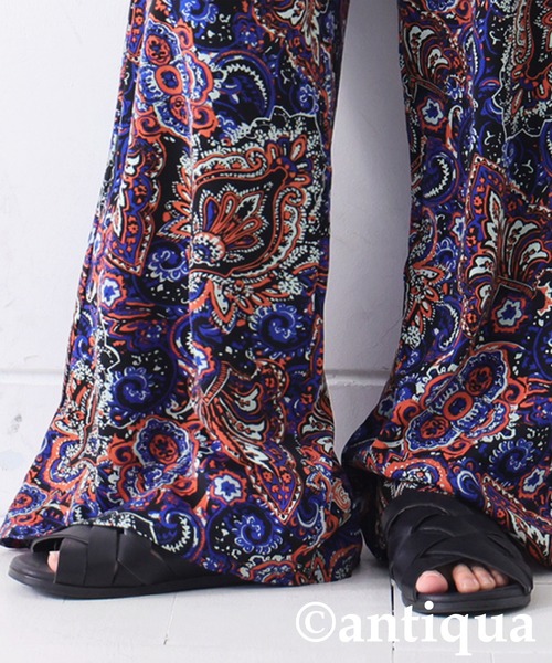 antiqua（アンティカ）の「ペイズリー柄ワイドパンツ（その他パンツ・レディース・ブラック・LARGE/MEDIUM）」の4枚目の写真