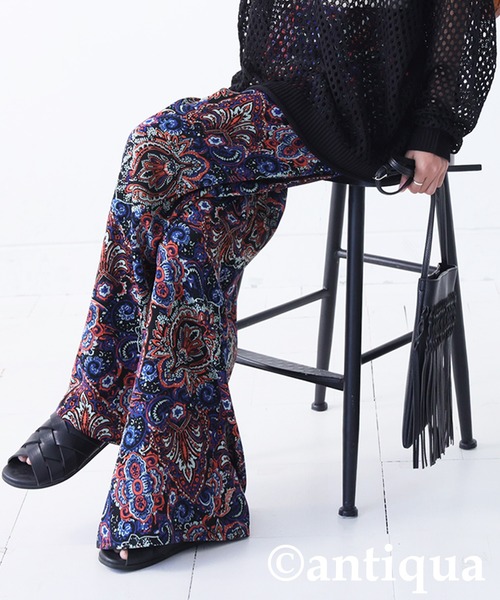 antiqua（アンティカ）の「ペイズリー柄ワイドパンツ（その他パンツ・レディース・ブラック・LARGE/MEDIUM）」の5枚目の写真