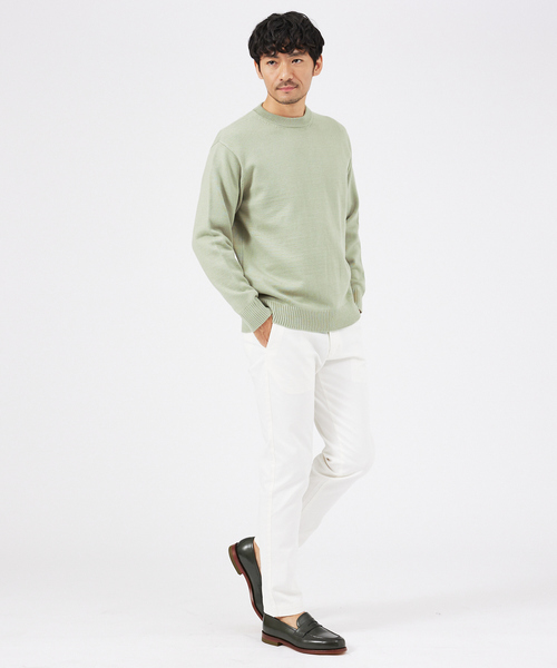 イマテリアル　カシミアタッチ クルーネック プルオーバー グレー カシミアタッチ】プルオーバー クルーネックニット｜OUTLET (MEN'S