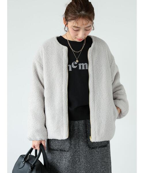 Lugnoncure（ルノンキュール）の「リバーシブルボアブルゾン（ブルゾン