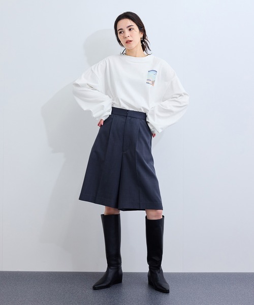 le cercle ADAM ET ROPE'（ルセルクルアダムエロペ）の「和柄Tシャツ（冨嶽三十六景）（Tシャツ/カットソー・レディース・ホワイト/チャコールグレー・L/M）」の3枚目の写真