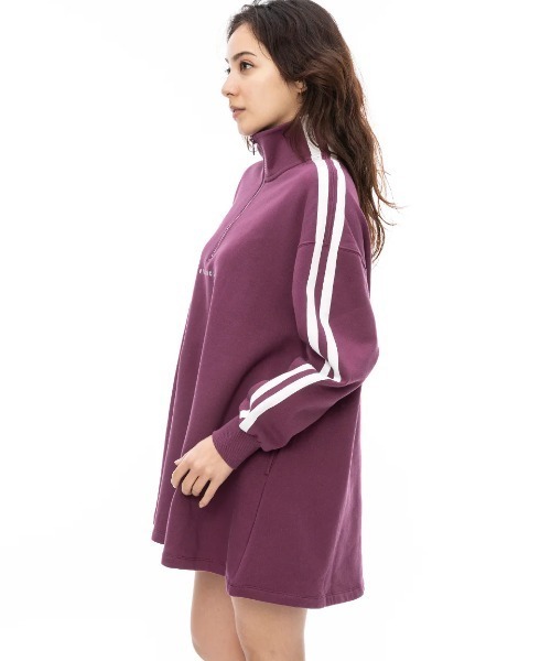 BILLABONG（ビラボン）の「BILLABONG レディース SLEEVE LINE SWEAT ON ワンピース/ビラボンハーフジップスウェットフレアワンピース（ワンピース・レディース・グリーン系その他/パープル系その他/オフホワイト・MEDIUM）」の7枚目の写真