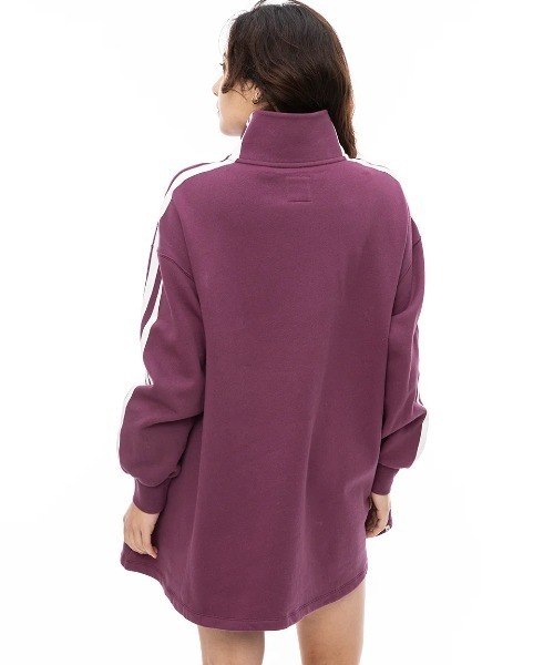 BILLABONG（ビラボン）の「BILLABONG レディース SLEEVE LINE SWEAT ON ワンピース/ビラボンハーフジップスウェットフレアワンピース（ワンピース・レディース・グリーン系その他/パープル系その他/オフホワイト・MEDIUM）」の6枚目の写真