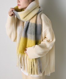 PUAL CE CIN | 起毛フェイクウールチェックマフラー(マフラー)