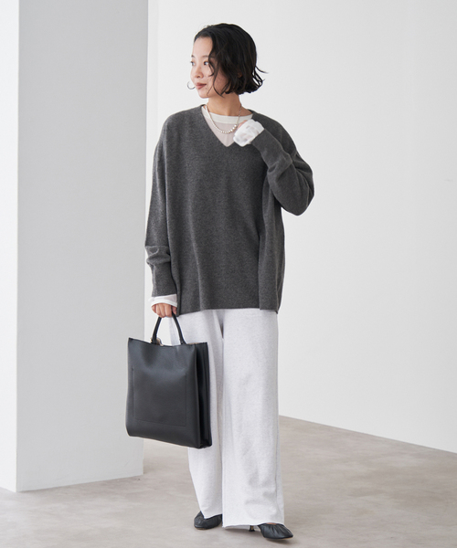 Fine ニュージーウール ニュアンス Vプルオーバー（ニット/セーター