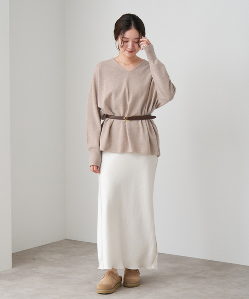 Fine ニュージーウール ニュアンス Vプルオーバー（ニット/セーター