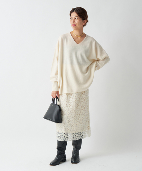 Fine ニュージーウール ニュアンス Vプルオーバー（ニット/セーター