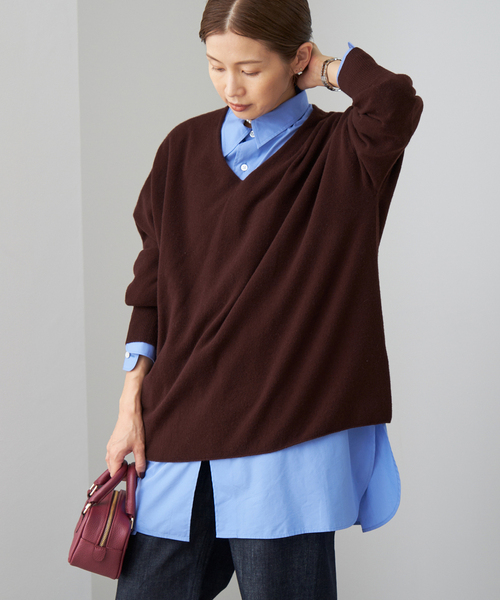 IENA（イエナ）の「Fine ニュージーウール ニュアンス Vプルオーバー