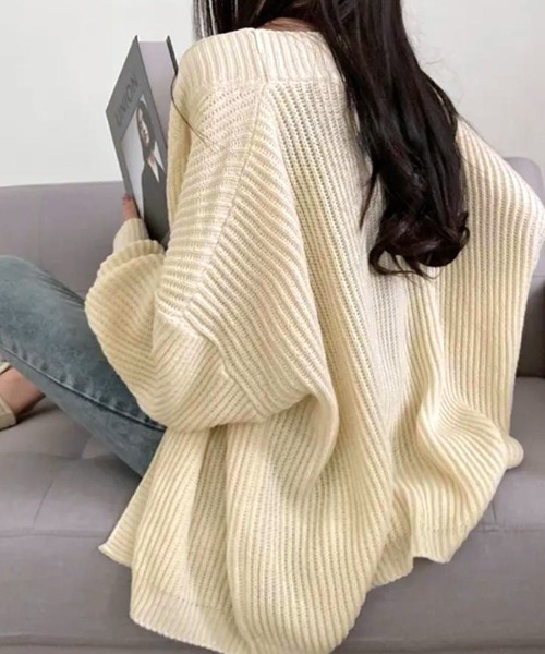 新品　M 7days ガウンニット セール】 【軽量・洗える】ガウンニット コート （その他