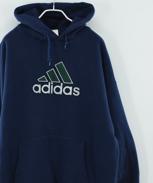 【ヴィンテージ古着】90'S Adidas パフォーマンスロゴ プルオーバーパーカー