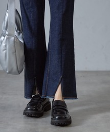 &. NOSTALGIA | 【ZOZO限定】裾スリットフレアデニムパンツ(デニムパンツ)