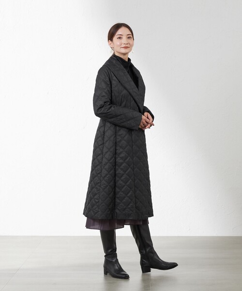 【セール】【スマートウォーマー】キルトロングコート（チェスターコート）｜AMACA（アマカ）
