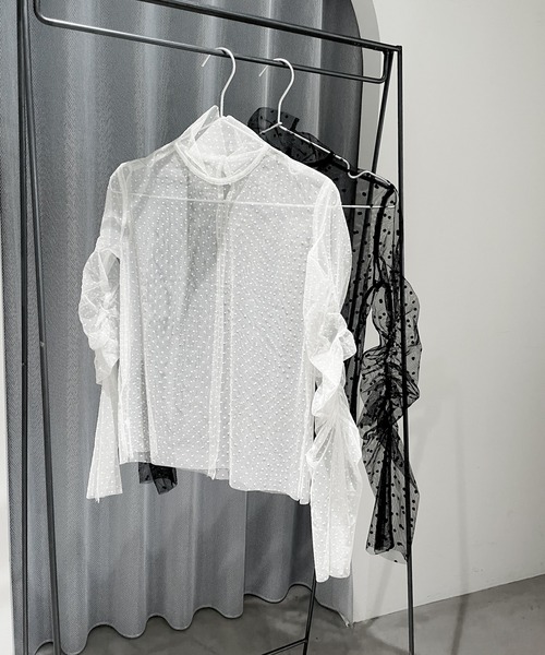 フロッキードットブラウス フロッキードットブラウス（シャツ/ブラウス）｜Y/lim（イリム）の