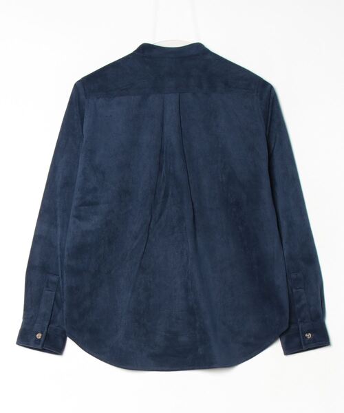 TOKYO SHIRTS(トウキョウシャツ)の「【Pitta Re:)】 コーデュロイ風 スタンド 長袖カジュアルシャツ(シャツ/ブラウス・レディース・ネイビー/ブラウン/カーキ・L/M/LL)」の4枚目の写真