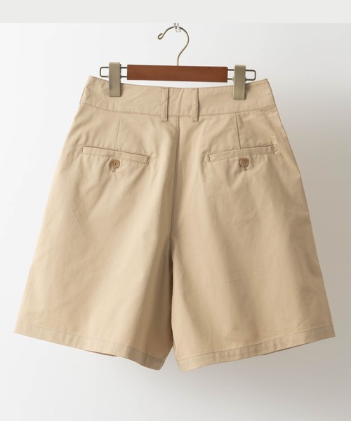 ABBEY MARKET(アビーマーケット)の「【lalagom】タックハーフパンツ(チノパンツ・レディース・ベージュ/ブラック・MEDIUM/SMALL)」の4枚目の写真