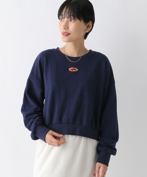 LEPSIM（レプシィム）の「ピーチ起毛刺繍プルオーバー　249404（スウェット・レディース・グリーン/杢グレー/ネイビー・FREE）」の17枚目の写真