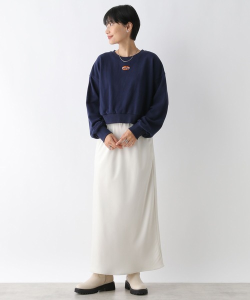 LEPSIM（レプシィム）の「ピーチ起毛刺繍プルオーバー　249404（スウェット・レディース・グリーン/杢グレー/ネイビー・FREE）」の20枚目の写真