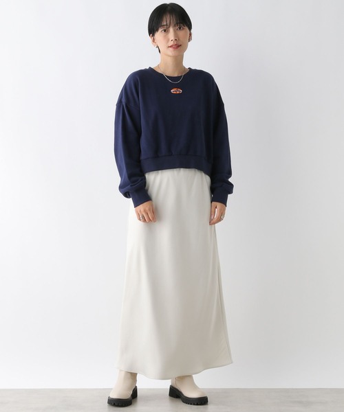 LEPSIM（レプシィム）の「ピーチ起毛刺繍プルオーバー　249404（スウェット・レディース・グリーン/杢グレー/ネイビー・FREE）」の21枚目の写真