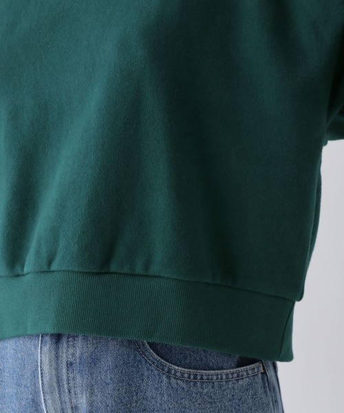 LEPSIM（レプシィム）の「ピーチ起毛刺繍プルオーバー　249404（スウェット・レディース・グリーン/杢グレー/ネイビー・FREE）」の6枚目の写真