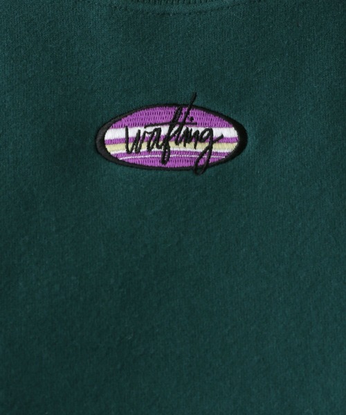 LEPSIM（レプシィム）の「ピーチ起毛刺繍プルオーバー　249404（スウェット・レディース・グリーン/杢グレー/ネイビー・FREE）」の9枚目の写真