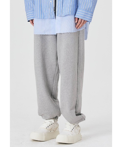 WOOALONG(ウアロン)の「【UNISEX】WOOALONG/ジョガーパンツ(ウラケ)(スウェットパンツ・レディース・ブラック/グレー/チャコール・MEDIUM/LARGE)」の15枚目の写真