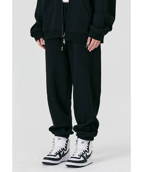WOOALONG(ウアロン)の「【UNISEX】WOOALONG/ジョガーパンツ(ウラケ)(スウェットパンツ・レディース・ブラック/グレー/チャコール・MEDIUM/LARGE)」の22枚目の写真