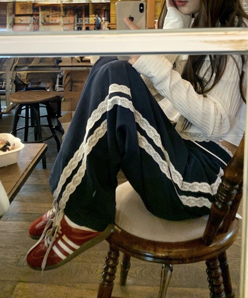 サイドレースパンツ LE CIEL BLEU パンツ サイドレースパンツ / Side Lace Pants