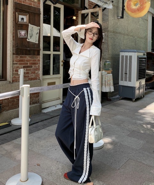 サイドレーススウェットパンツ