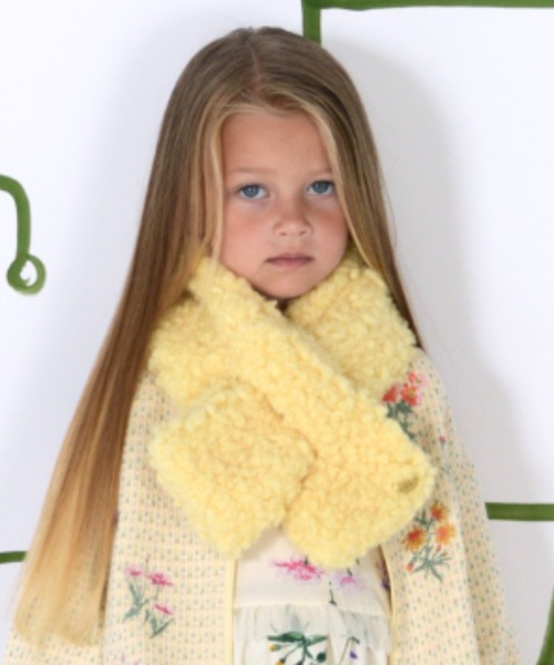 HAKKA KIDS（ハッカキッズ）の「ボアマフラー（マフラー・キッズ・キナリ/イエロー/ピンク・FREE）」の2枚目の写真