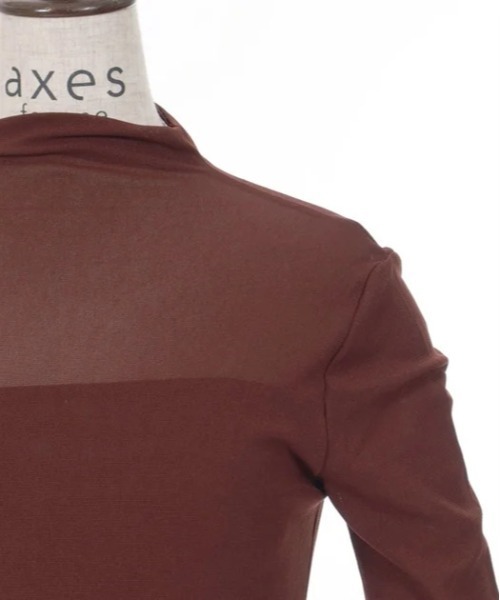 axes femme（アクシーズファム）の「シアーボトルネックプルオーバー（Tシャツ/カットソー・レディース・ブラック/ブラウン/キナリ/チャコール・FREE）」の14枚目の写真
