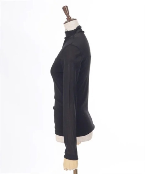 axes femme（アクシーズファム）の「シアーボトルネックプルオーバー（Tシャツ/カットソー・レディース・ブラック/ブラウン/キナリ/チャコール・FREE）」の19枚目の写真