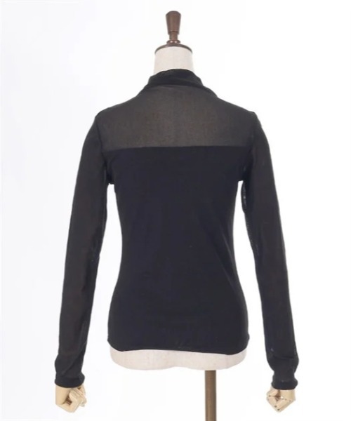 axes femme（アクシーズファム）の「シアーボトルネックプルオーバー（Tシャツ/カットソー・レディース・ブラック/ブラウン/キナリ/チャコール・FREE）」の20枚目の写真