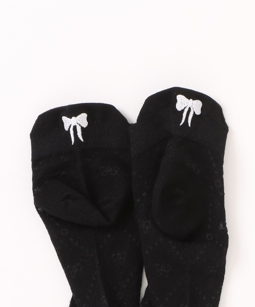 apres jour(アプレジュール)の「【apres jour×ARIAZ】リボン刺繍ソックス(ソックス/靴下・レディース・オフホワイト/ベビーピンク/ブラック/グレー・FREE)」の13枚目の写真