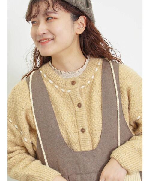 Samansa Mos2(サマンサ モスモス)の「【保湿加工】襟スモッキングカットソー(Tシャツ/カットソー・レディース・キナリ/オフホワイト/ブルー/ブラック・F)」の8枚目の写真