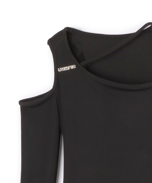 M DOLLY(エムドリー)の「silky back ribbon mini dress/シルキーバックリボンミニドレス(ワンピース・レディース・ブラック・M/S)」の2枚目の写真