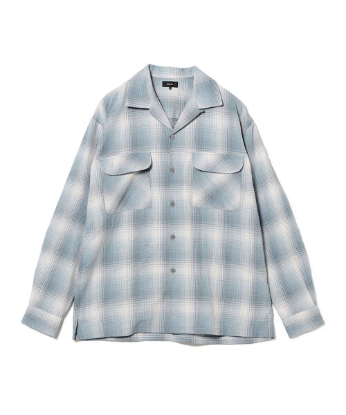 BEAMS SSZ 限定 チェックシャツ XL サイズ　AH レーヨン　オンブレ BEAMS SSZ 限定 チェックシャツ XL サイズ AH レーヨン オンブレ
