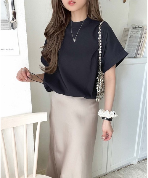 classicalelf(クラシカルエルフ)の「トレンドライクなデザイン。ドロスト付き機能Tee (半袖)(Tシャツ/カットソー・レディース・ブラック/ネイビー/ホワイト・LARGE/MEDIUM/SMALL/X-LARGE)」の16枚目の写真