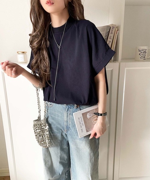 classicalelf(クラシカルエルフ)の「トレンドライクなデザイン。ドロスト付き機能Tee (半袖)(Tシャツ/カットソー・レディース・ブラック/ネイビー/ホワイト・LARGE/MEDIUM/SMALL/X-LARGE)」の18枚目の写真