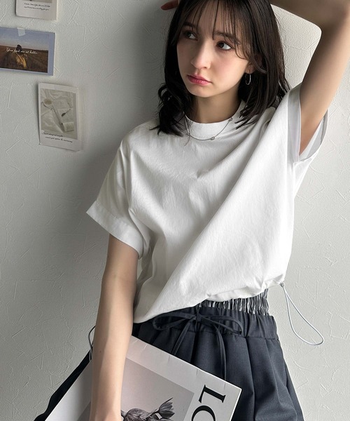 サンプル品　ドロストロゴTシャツ フロントドロストSH|ems excite | RETRO GIRL ONLINE STORE