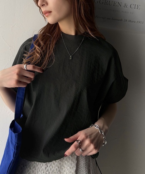 classicalelf(クラシカルエルフ)の「トレンドライクなデザイン。ドロスト付き機能Tee (半袖)(Tシャツ/カットソー・レディース・ブラック/ネイビー/ホワイト・LARGE/MEDIUM/SMALL/X-LARGE)」の9枚目の写真