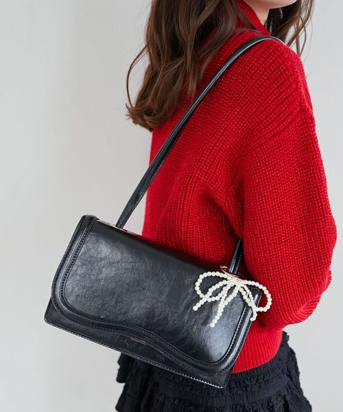 MAJESTIC LEGON(マジェスティックレゴン)の「チャームセットワンハンドルバッグ(ハンドバッグ・レディース・ブラック/アイボリー/イエロー/ピンク・FREE)」の20枚目の写真