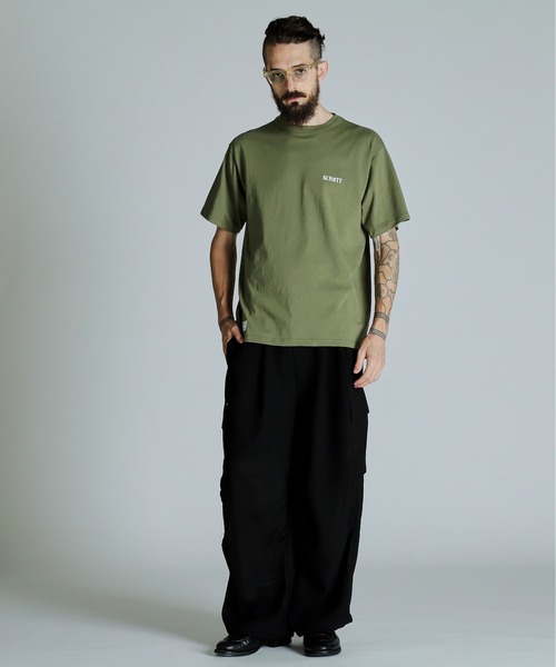 schott（ショット）の「Schott/ショット/T-SHIRT SESSION/Tシャツ セッション（Tシャツ/カットソー・メンズ・ブラック/ホワイト/オリーブ・M/L/XL/2XL）」の22枚目の写真
