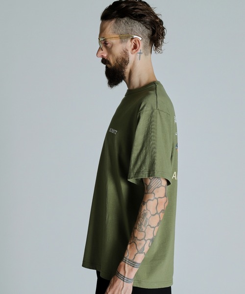 schott（ショット）の「Schott/ショット/T-SHIRT SESSION/Tシャツ セッション（Tシャツ/カットソー・メンズ・ブラック/ホワイト/オリーブ・M/L/XL/2XL）」の12枚目の写真