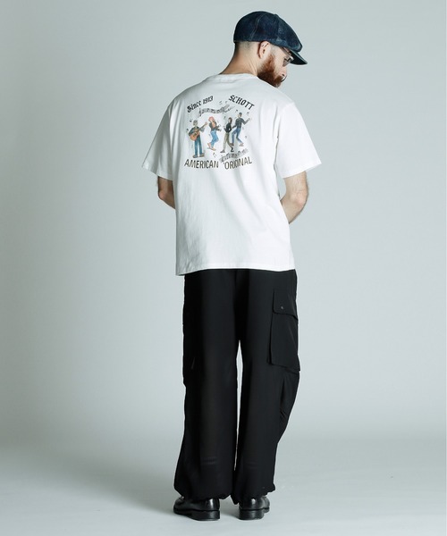 schott（ショット）の「Schott/ショット/T-SHIRT SESSION/Tシャツ セッション（Tシャツ/カットソー・メンズ・ブラック/ホワイト/オリーブ・M/L/XL/2XL）」の17枚目の写真