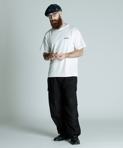 schott（ショット）の「Schott/ショット/T-SHIRT SESSION/Tシャツ セッション（Tシャツ/カットソー・メンズ・ブラック/ホワイト/オリーブ・M/L/XL/2XL）」の18枚目の写真